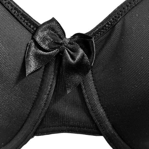 Breezies Womens Padded Bra Size 36D Solid Black Adjustable Strap Wired - Picture 16 of 16
